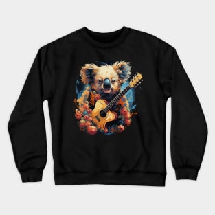 Koala Playing Guitar Crewneck Sweatshirt